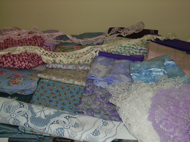 lavender, lace, etc.