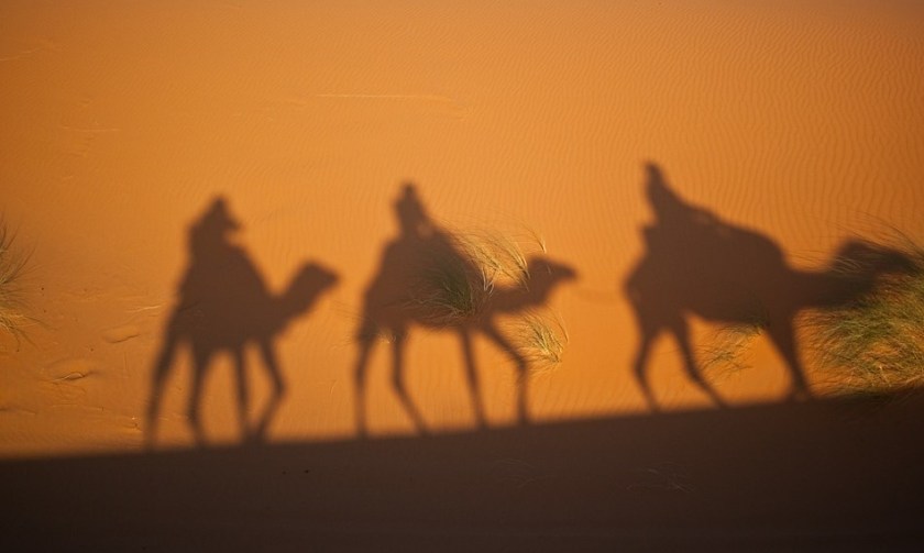 Bringing gifts on camels