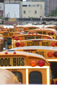 School buses congestion