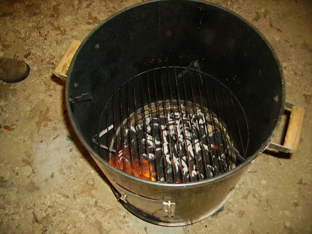 Burning off the grill