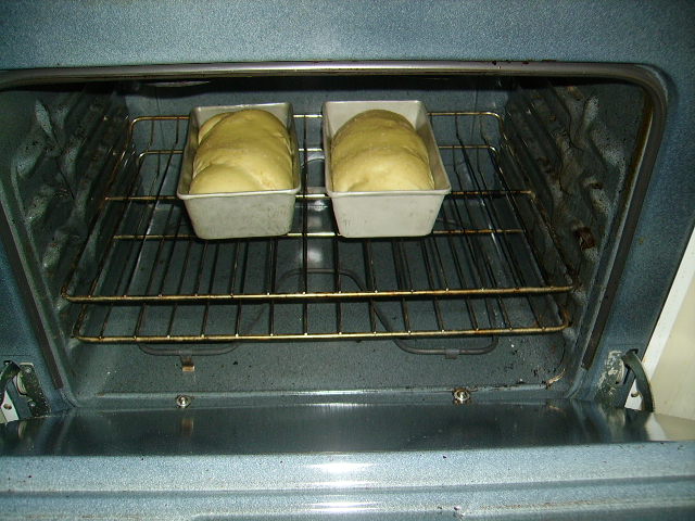 Bread baking.